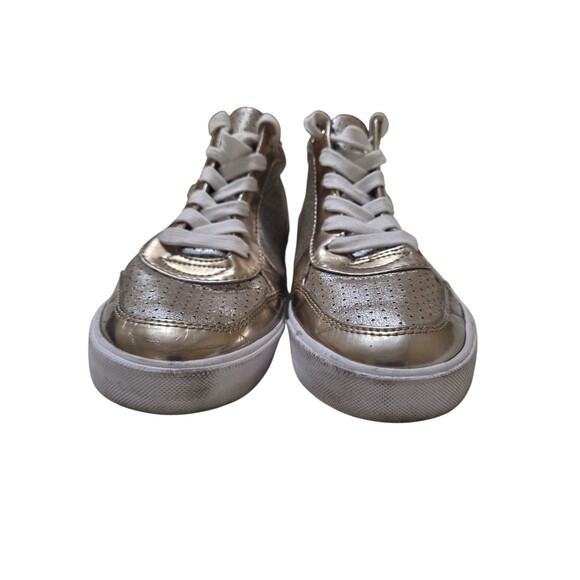 GUESS High Top Gerree Sneakers Shoes Gold Logo Lace Up Women's 7.5 S2 - Picture 9 of 11